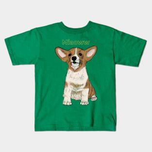 Cute Dog says Miaow Kids T-Shirt